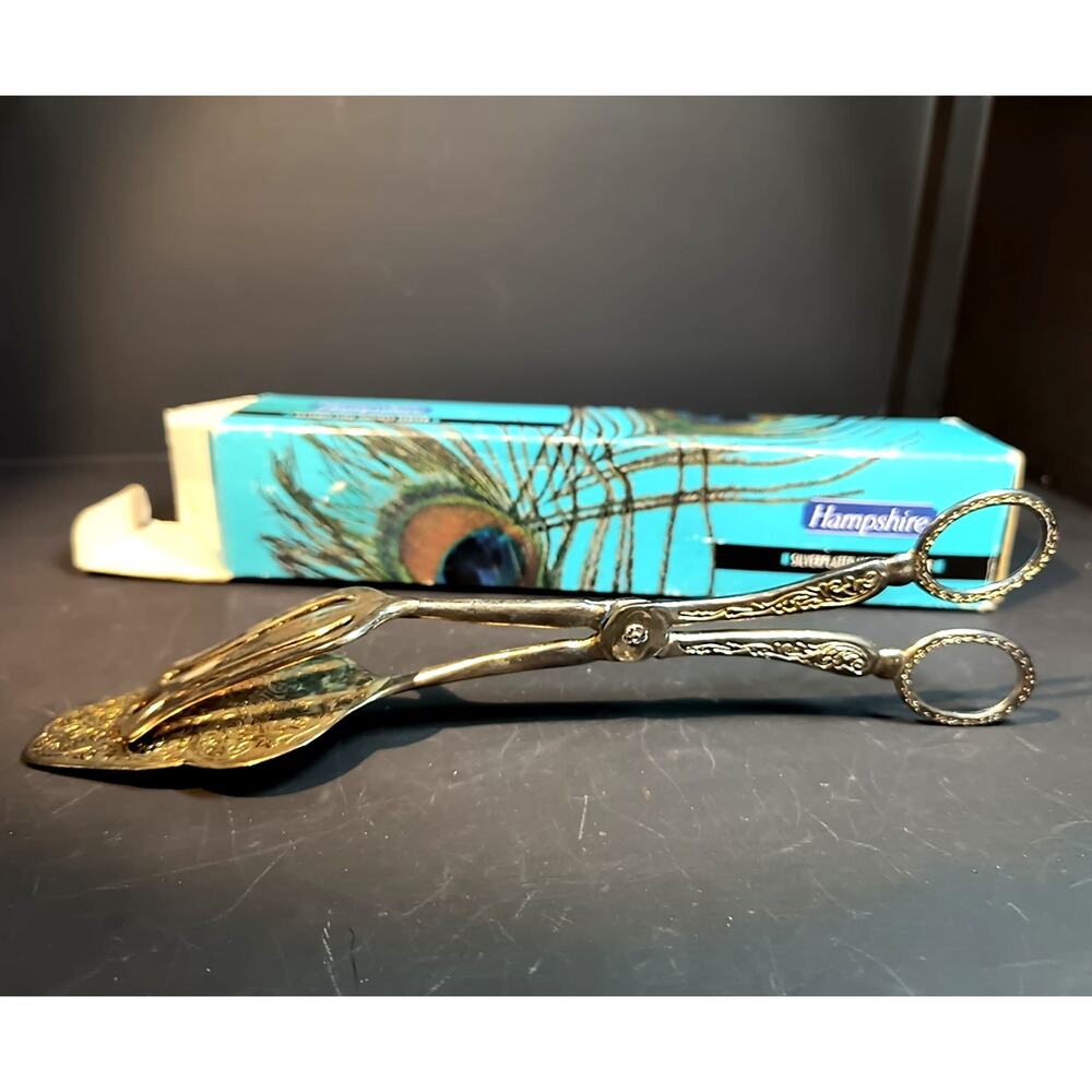 1345.  Hampshire Silver Plated Hostess Server Scissor Style